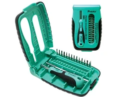 Proskit Atsuktuvo ir antgalių komplektas 15 dalių SD-9804 Pro’sKit