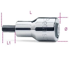 Šešiakampė galvutė 1/2" H10 x 140 mm (920PE-10L) Beta Tools