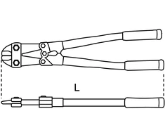 Beta Tools Svertinės žirklės strypams 600mm (011010060)