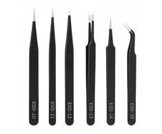 Beta Tools Albe ANTISTATINIAI PINCETAI 12-14mm NERŪDIJANTIS PLIENAS rink. 6vnt.