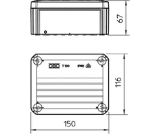 Bettermann 150 x 116 x 67 IP66 T 100 OE (2007255)