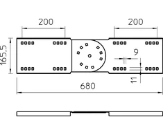 Bettermann Kabelinių kopėčių šarnyrinė jungtis 160mm WRGV 160 FS (6227953)