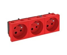 OBO Bettermann Bettermann Maitinimo lizdas M45 trigubas su / U 16A raudona - 6120326