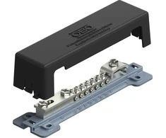 Bettermann Potencialų išlyginimo bėgelis, UV spinduliams atsparus dangtelis, metalinis pagrindas, 7x25mm² + 1x10mm + 1x plokščia šyna 1809 A 5015105