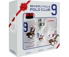 Set Beverly Hills Polo Club: 1982 - Sport 9 Eau De Toilette For Men, 50 ml + 1982 - Sport 9 Anti-Perspirant Dezodorantas Purškiklis For Men, 175 ml + 1982 - Sport 9 Anti-Perspirant Dezodorantas Roll-On For Men, 50 ml