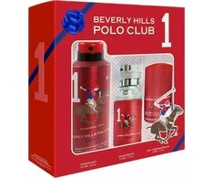 Gift Set Beverly Hills Polo Club: 1982 - Sport 1 Eau De Toilette For Men, 50 ml + 1982 - Sport 1 Anti-Perspirant Dezodorantas Purškiklis For Men, 175 ml + 1982 - Sport 1 Anti-Perspirant Dezodorantas Roll-On For Men, 50 ml