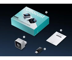 Wireless car adapter OTTOCAST Mini Cube T2 sidabrinis