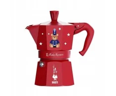 Bialetti Moka Express 3tz (150 ml) Joyful Christmas raudona