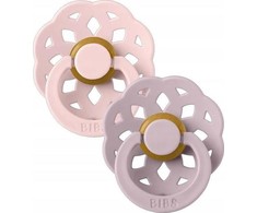 BIBS čiulptukų rinkinys 1 dydis (0 - 6 mėn.) Boheme Blossom/Dusky Lilac