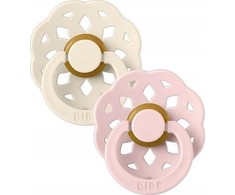 BIBS 0-6 mėn. čiulptukai BOHEME, 2 vnt., Ivory/Blossom