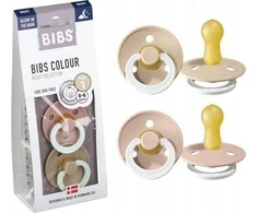 BIBS 6-18 mėn. čiulptukai COLOUR NIGHT, 2 vnt., Vanilla/Blush