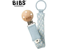 Bibs BIBS PACIFIER BRAID BABY Mėlynas &amp; IVORY čiulptukų pakabukas 100% organinė medvilnė