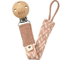 Bibs BIBS PACIFIER BRAID pakabukas čiulptukams 100% GOTS ekologiška medvilnė, Blush/Ivory