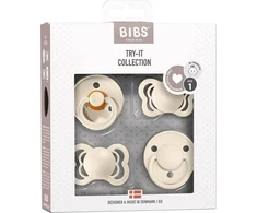 BIBS vaikiški čiulptukai, apvalūs, anatomiški, simetriški, 0m+ Ivory, 4 vnt.