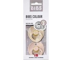 BIBS 6-18 mėn. čiulptukai COLOUR, 2 vnt., Vanilla/Blush