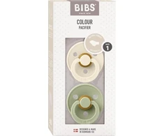 BIBS čiulptukų rinkinys 1 dydis (0 - 6 mėn.) Anatomical Ivory / Sage
