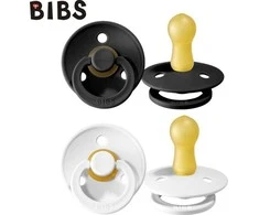 BIBS čiulptukų rinkinys 1 dydis (0 - 6 mėn.) Juodas / Baltas