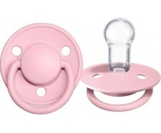 Bibs De Lux Silikoninis čiulptukas, rožinės spalvos, 0-36 m