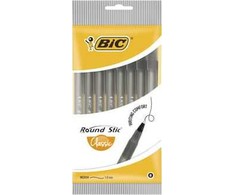 Bic Round Stic Classic rašikliai, juodi, 8 vnt.