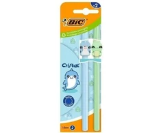 BIC CRISTAL FIGURINE TUŠINYS MOKYKLEI 1 mm MĖLYNAS 2 Vnt.