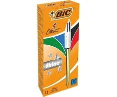 Bic tušinukas su blizgučiais, 4 spalvų, auksinis BIC (12 vnt.)