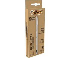 Bic Cristal Re 'new Metal Pen Juodas + 2 užtaisai (405478)