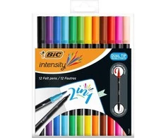 Bic Flomasteriai Intensity Dual Tip, dvipusiai, 12 spalvų rinkinys