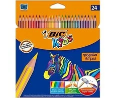 Spalvotieji pieštukai Bic Evolution Stripes, 24 vnt.