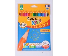 Pieštukų kreidelės 18col/180 KIDS Evolution Stripes BIC 950524