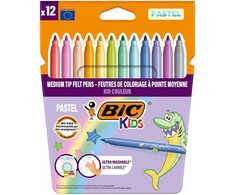 Bic Kids Kid Couleur Pastel flomasteriai, 12 vnt.