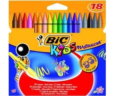BIC KIDS PLASTIDECOR KREDKI ŚWIECOWE 18 KOLORÓW