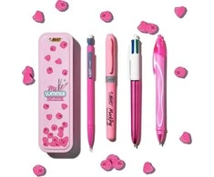 Bic Rožinis rinkinys metalinėje dėžutėje, 4 dalys