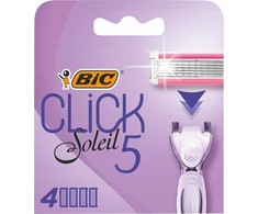 Bic SOLEIL CLICK 5 moteriški skustuvo galvutės, 4 vnt.