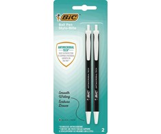 Bic Kuglepen Antimicrobial Tech Medium sort - certificeret som antimikrobiel overfladebeskyttelse - (2 stk.)