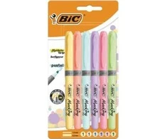 Zakreślacz 6kol pastelinė rankena B/C BIC 992561