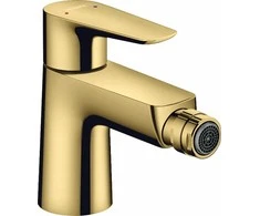 Hansgrohe bidė maišytuvas Talis E, su iššokančia, poliruoto aukso optika