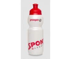 Sponser Gėrimo butelis SPONSER NET perlų baltos / raudonos spalvos 330 ml (NAUJAS 2025)