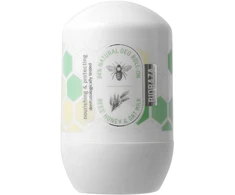 Biobaza Medaus ir avižų pieno natūralių sudedamųjų dalių raminantis ir maitinantis dezodorantas Roll-On unisex, 50 ml