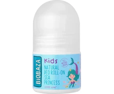 Biobaza Sea Princess Natural Ingredients Softening &amp; Moisturising Peach &amp; Thyme Dezodorantas Roll-On For Girls, 30 ml