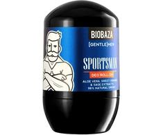 Biobaza Sportsman Natural Ingredients Refreshing Oranžinis &amp; Sage Dezodorantas Roll-On For Men, 50 ml