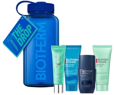 Biotherm Set : Aquafitness, Dušo želė, 40 ml + Day Control, 72h Protection, Dezodorantas Roll-On, For Men, 75 ml + Aquapower, Eliminates Impurities, Cleansing Gel, For Face, 40 ml + Aquapower, Hydrating, Daily, Gel, For Face, 30 ml + , Vanduo Bottle,