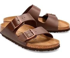 Klapki moterims Birkenstock Arizona Birko-Flor - dark ruda dydis: 40