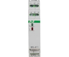 Bistabili relė F&amp;F BIS-411M-LED-24V 16A 1NO 9-30V AC/DC LED su kontaktų padėties atmintimi DIN bėgiui