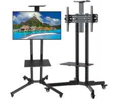 Dna Professional DNA TV STAND grindų stovas juoda plieno rankena