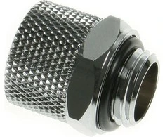 Bitspower tiesus G1/4 colio AG ant 11/8 mm kištuko kištukas – blizgus sidabras