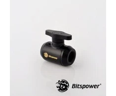Bitspower Ball Valve 2x Female G1/4 Inch, Juodas Handle – Baltas