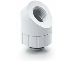 Bitspower Artemis 45 Degree Fitting – rotatable, arctic baltas