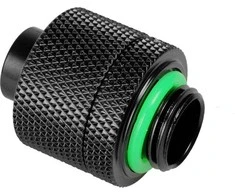 Bitspower tiesus G1/4 colio AG ant 16/11 mm jungties adapteris – matinės juodos spalvos