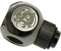 Bitspower Adapteris Q-Splitter G1/4 inch Male to 3x G1/4 inch Female – rotatable, glossy juodas