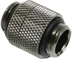 Bitspower Adapteris straight G1/4 inch female to G1/4 inch female – rotary, glossy juodas
